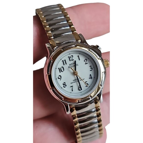 Vintage Anne Klein II Two-Tone Metal Band Womens Watch Original Box 1995-2005s